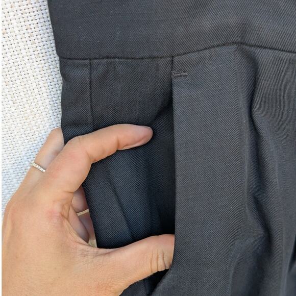 NWT Madewell Black Tall Slouchy Straight Pants in Drapey Twill, Size 12 - Picture 7 of 10